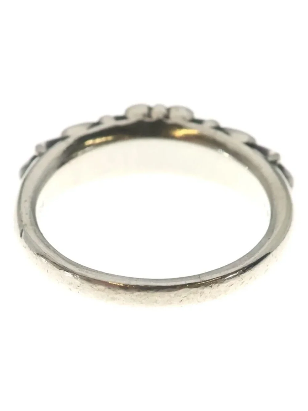 Chrome Hearts Baby Classic Babyke Classic Floral Black Sling Silver Ring